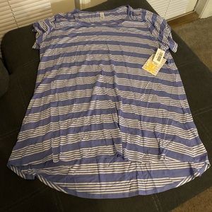 LulaRoe - Periwinkle and White Classic - 3XL
